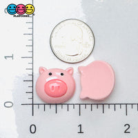 Piggy Pink Face Charm Flatback Kawaii Pig Charms Decoden Cabochons 10 Pcs