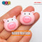 Piggy Pink Face Charm Flatback Kawaii Pig Charms Decoden Cabochons 10 Pcs