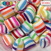 Pillow After Dinner Mint Rainbow Candy Charms Fake Polymer Clay Candies 25 Pieces Charm