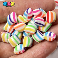 Pillow After Dinner Mint Rainbow Candy Charms Fake Polymer Clay Candies 25 Pieces Charm