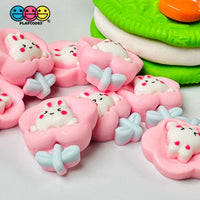 Pink Bunny Rabbit Flower Easter Flat Back Charms Cabochons Decoden Charm 10 Pcs Playcode3 Llc