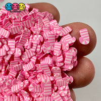 Pink Candy Cane Fimo Slices Polymer Clay Fake Sprinkles Christmas Funfetti 10/5 Mm Playcode3 Llc 10