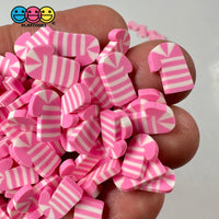 Pink Candy Cane Fimo Slices Polymer Clay Fake Sprinkles Christmas Funfetti 10/5 Mm Playcode3 Llc 10
