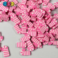 Pink Candy Cane Fimo Slices Polymer Clay Fake Sprinkles Christmas Funfetti 10/5 Mm Playcode3 Llc