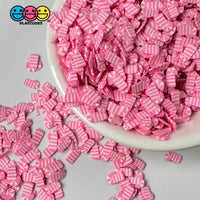 Pink Candy Cane Fimo Slices Polymer Clay Fake Sprinkles Christmas Funfetti 10/5 Mm Playcode3 Llc