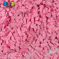 Pink Candy Cane Fimo Slices Polymer Clay Fake Sprinkles Christmas Funfetti 10/5 Mm Playcode3 Llc