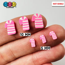 Pink Candy Cane Fimo Slices Polymer Clay Fake Sprinkles Christmas Funfetti 10/5 Mm Playcode3 Llc