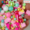 Pink Candy Cane Sugar Land Beads Christmas Holiday Fake Clay Sprinkles Decoden Fimo Jimmies