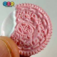 Pink Cookie Fake Food Mini And Cream Flatback Cabochons Decoden Charm 10 Pcs