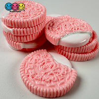 Pink Cookie Fake Food Mini And Cream Flatback Cabochons Decoden Charm 10 Pcs