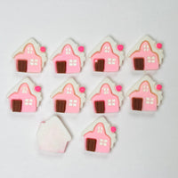 Pink Gingerbread House Christmas Holiday Flatback Cabochons Decoden Charm 10 Pcs Playcode3
