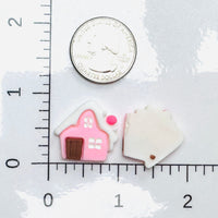 Pink Gingerbread House Christmas Holiday Flatback Cabochons Decoden Charm 10 Pcs Playcode3