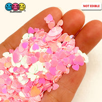 Pink Hearts Glitter Valentine’s Day Multiple Sizes Plastic Decoden Funfetti Playcode3 Llc