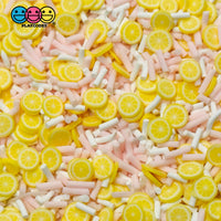 Pink Lemonade Mix Design Polymer Clay Fake Sprinkles Decoden Jimmies Sprinkle