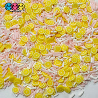 Pink Lemonade Mix Design Polymer Clay Fake Sprinkles Decoden Jimmies Sprinkle