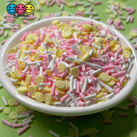 Pink Lemonade Mix Design Polymer Clay Fake Sprinkles Decoden Jimmies Sprinkle