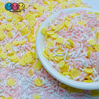 Pink Lemonade Mix Design Polymer Clay Fake Sprinkles Decoden Jimmies Sprinkle