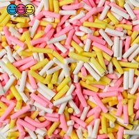 Pink Lemonade White Yellow Fake Clay Sprinkles Decoden Fimo Jimmies Playcode3 Llc 10 Grams Sprinkle