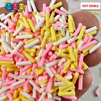 Pink Lemonade White Yellow Fake Clay Sprinkles Decoden Fimo Jimmies Playcode3 Llc Sprinkle