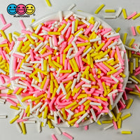Pink Lemonade White Yellow Fake Clay Sprinkles Decoden Fimo Jimmies Playcode3 Llc Sprinkle