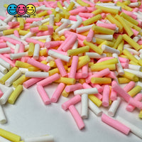Pink Lemonade White Yellow Fake Clay Sprinkles Decoden Fimo Jimmies Playcode3 Llc Sprinkle
