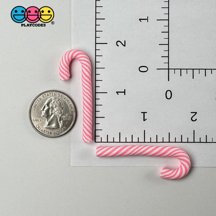 Pink Peppermint Candy Cane Christmas Holiday Cabochons Decoden Charm 10 Pcs Playcode3 Llc