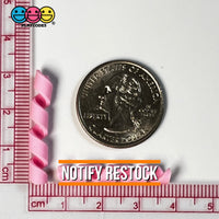 Pink (Strawberry) Curls Fake Candy Charm Cabochon Polymer Clay Bake Decoden 20 Pcs