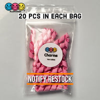 Pink (Strawberry) Curls Fake Candy Charm Cabochon Polymer Clay Bake Decoden 20 Pcs