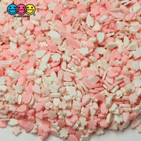 Pink White Spring Blossom Flowers Summer 5Mm Fake Clay Sprinkles Decoden Fimo Jimmies 10 Grams