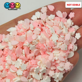 Pink White Spring Blossom Flowers Summer 5Mm Fake Clay Sprinkles Decoden Fimo Jimmies Sprinkle