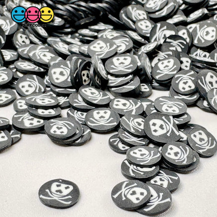 Pirate Flag Skeleton And Cross Bone Clay Fimo Slices Halloween Sprinkles Decoden Sprinkle