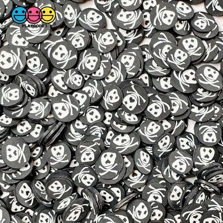 Pirate Flag Skeleton And Cross Bone Clay Fimo Slices Halloween Sprinkles Decoden Sprinkle