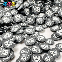 Pirate Flag Skeleton And Cross Bone Clay Fimo Slices Halloween Sprinkles Decoden Sprinkle