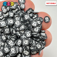 Pirate Flag Skeleton And Cross Bone Clay Fimo Slices Halloween Sprinkles Decoden Sprinkle