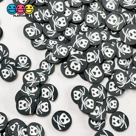 Pirate Flag Skeleton And Cross Bone Clay Fimo Slices Halloween Sprinkles Decoden Sprinkle