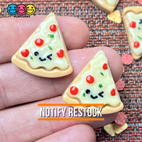 Pizza Pepperoni Slice Mini Flatback Charms Kawaii Face Cabochons Decoden 10 Pcs Charm