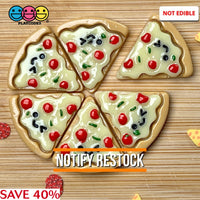 Pizza Pepperoni Slice Mini Flatback Charms Kawaii Face Cabochons Decoden 10 Pcs Charm