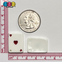Playing Cards Poker Game Casino Charm Flatback With Holes Ace Hearts Clubs Spades Diamonds Cabochons