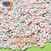 Playing Poker Cards Aces Clubs Diamonds Fimo Slices Fake Clay Sprinkles Decoden Jimmies Funfetti