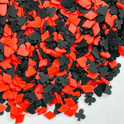 Poker Cards Clubs Diamonds Hearts Spades 5Mm Fake Clay Sprinkles Decoden Fimo Jimmies 10 Grams