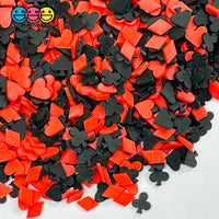 Poker Cards Clubs Diamonds Hearts Spades 5Mm Fake Clay Sprinkles Decoden Fimo Jimmies 10 Grams