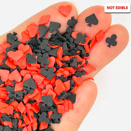 Poker Cards Clubs Diamonds Hearts Spades 5Mm Fake Clay Sprinkles Decoden Fimo Jimmies Sprinkle