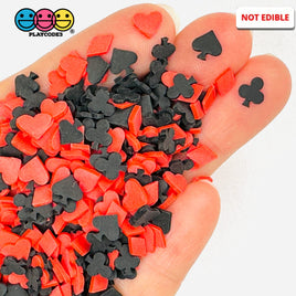 Poker Cards Clubs Diamonds Hearts Spades 5Mm Fake Clay Sprinkles Decoden Fimo Jimmies Sprinkle