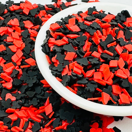 Poker Cards Clubs Diamonds Hearts Spades 5Mm Fake Clay Sprinkles Decoden Fimo Jimmies Sprinkle