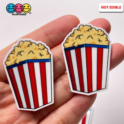 Popcorn Buttered Movie Bucket Planar Red White Blue Planars Decoden 10Pcs