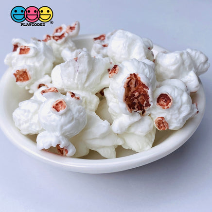 Popcorn White And Caramel Faux Realistic Fake Food Charms (20 Pcs) Playcode3 Llc Charm