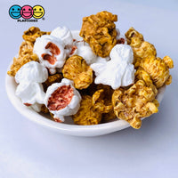 Popcorn White And Caramel Faux Realistic Fake Food Charms (20 Pcs) Playcode3 Llc Charm