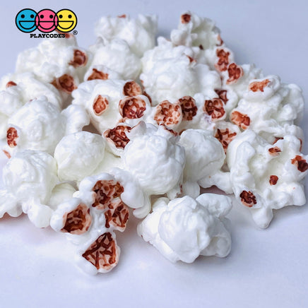 Popcorn White And Caramel Faux Realistic Fake Food Charms (20 Pcs) Playcode3 Llc 20Pcs White Charm
