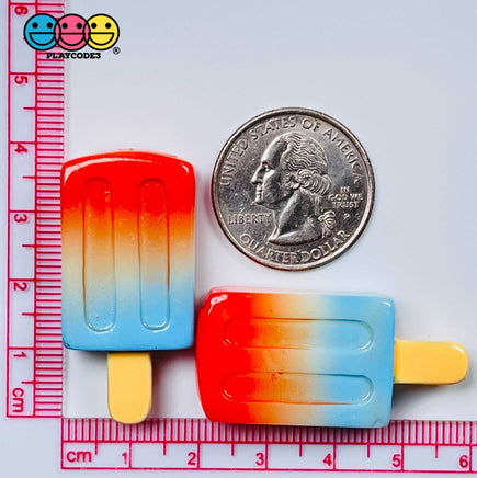 Popsicles Charms 4Th Of July Colors Fake Candy Cabochons 10 Pcs Charm