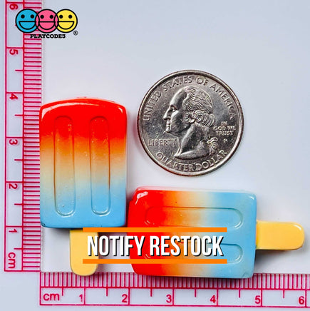 Popsicles Charms 4Th Of July Colors Fake Candy Cabochons 10 Pcs Charm